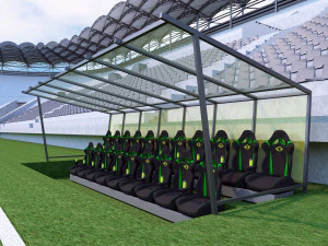 stadium seating reserve bench 3D Model