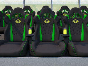 stadium seating reserve bench 3D Model