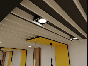 cafeteria restaurant interior design 3D Model