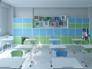 classroom interior scene Modèle 3D