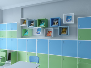 classroom interior scene Modèle 3D