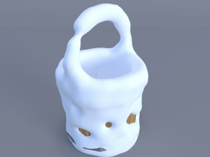 bucket covered with snow model 3D मॉडल