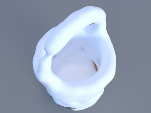 bucket covered with snow model 3D Модель