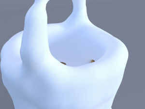 bucket covered with snow model 3D Модель