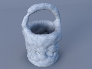 bucket covered with snow model 3D Модель