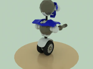 robot on wheels with two 3D Model