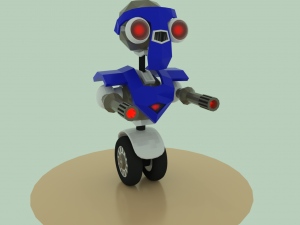 robot on wheels with two 3D Модель