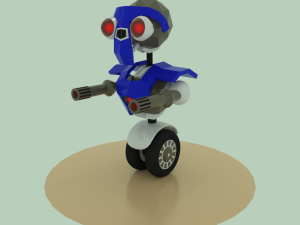 robot on wheels with two 3D 模型