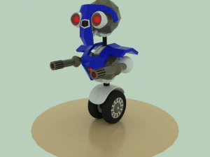 robot on wheels with two 3D Model