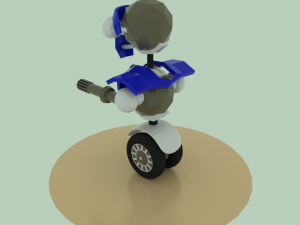 robot on wheels with two 3D 模型