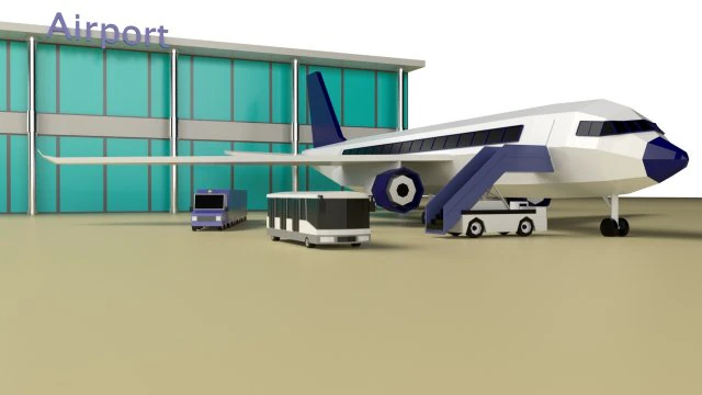 file maya del pacchetto aeroportuale low poly Modello 3D .c4d .max .obj .3ds .fbx .stl .blend