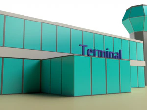 file maya del pacchetto aeroportuale low poly Modello 3D