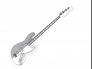 bass guitar 3D Model