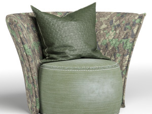armchair vittoria frigerio Model 3D