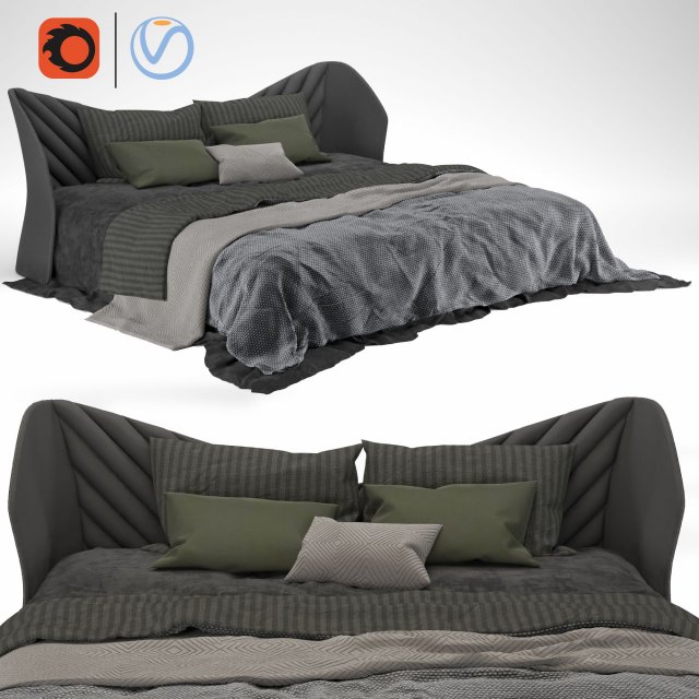 wave bed 3D Model .c4d .max .obj .3ds .fbx .stl .blend 