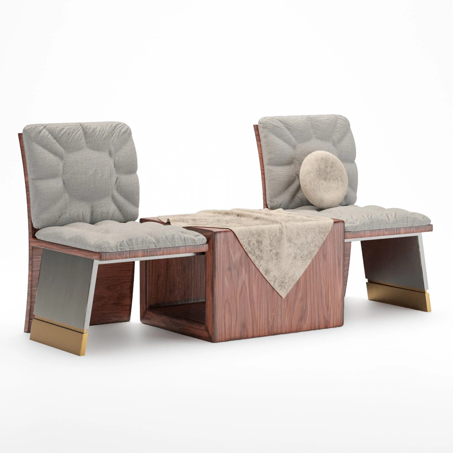 Love chair 3D Model .c4d .max .obj .3ds .fbx .stl .blend 