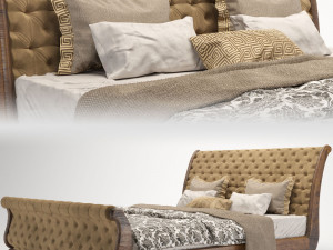 Sleigh bed Model 3D