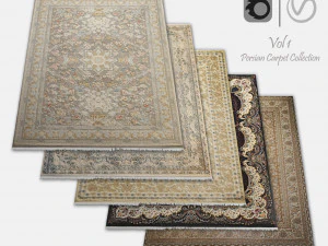 Persian Carpet Collection-vol1-4k texture 3D Model