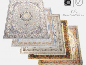 Persian Carpet Collection-vol3-4k texture 3Dモデル