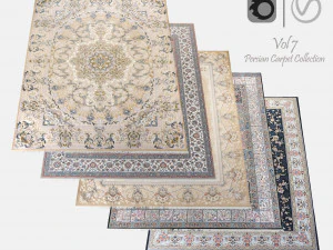 페르시아 카펫 컬렉션 -vol7-4k 텍스처 3D 모델