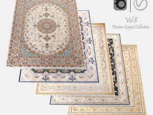 Persian Carpet Collection-vol8-4k texture 3D Model