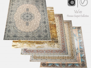 Persian Carpet Collection-vol10-4k texture Modelo 3D