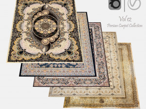 Persian Carpet Collection-vol12-4k texture 3Dモデル