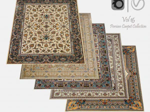 Persian Carpet Collection-vol16-4k texture 3D Model