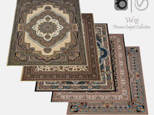 Persian Carpet Collection-vol18-4k texture 3Dモデル