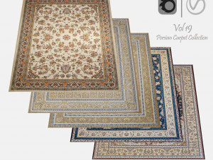 Persian Carpet Collection-vol19-4k texture 3D Model