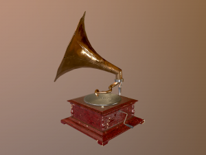 gramophone pbr low-poly low-poly 3D मॉडल