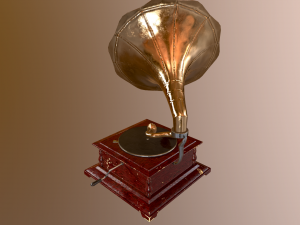 gramophone pbr low-poly low-poly 3D मॉडल