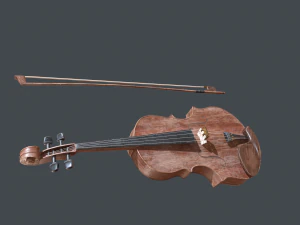 permainan biola pbr siap Model 3D