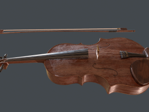 violin pbr game ready Model 3D