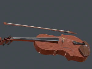 permainan biola pbr siap Model 3D