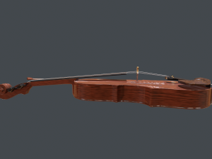 violin pbr game ready Model 3D