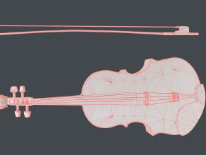 permainan biola pbr siap Model 3D