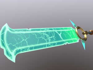 magic sword game ready 3D मॉडल