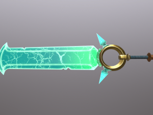 magic sword game ready Modello 3D