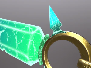 magic sword game ready 3D Model