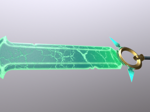 magic sword game ready Modello 3D