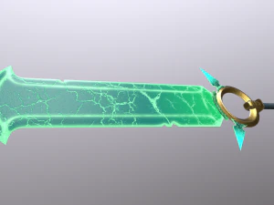 magic sword game ready 3D Model