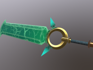 magic sword game ready Modello 3D