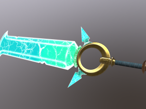 magic sword game ready Modello 3D