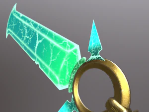 magic sword game ready 3D Model