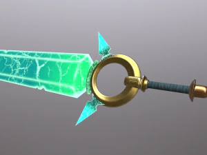 magic sword game ready 3D Model