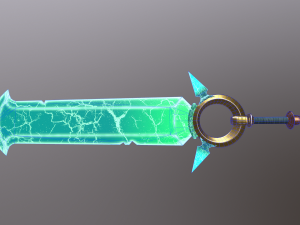 magic sword game ready Modello 3D
