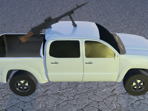war vehicle with purpose machine 3D Model