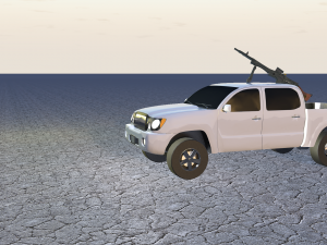 war vehicle with purpose machine 3D Modell