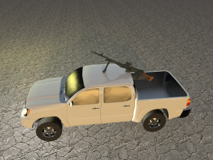 war vehicle with purpose machine 3D Modell